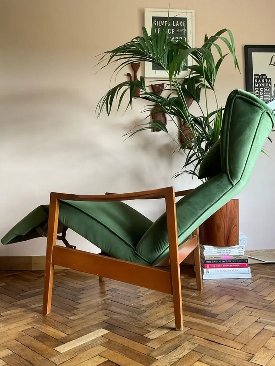 Mid century recliner chair vintage retro - Image 2