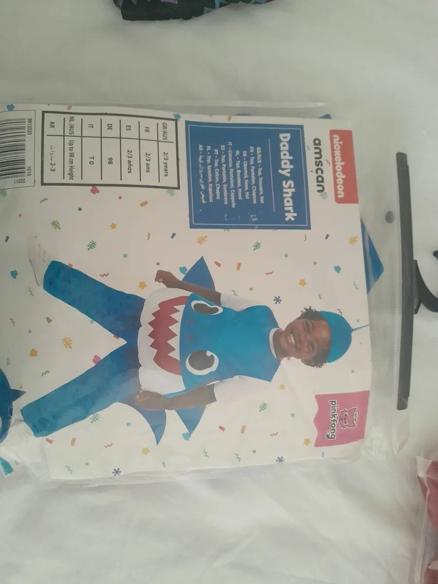 Official baby shark costume age 2-3 years blue - Image 1