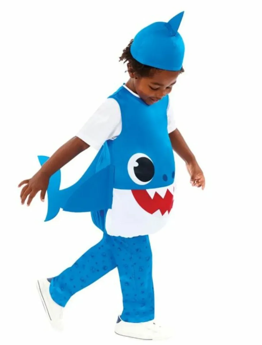 Official baby shark costume age 2-3 years blue - Image 2