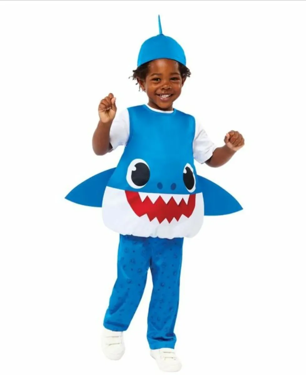 Official baby shark costume age 2-3 years blue - Image 3