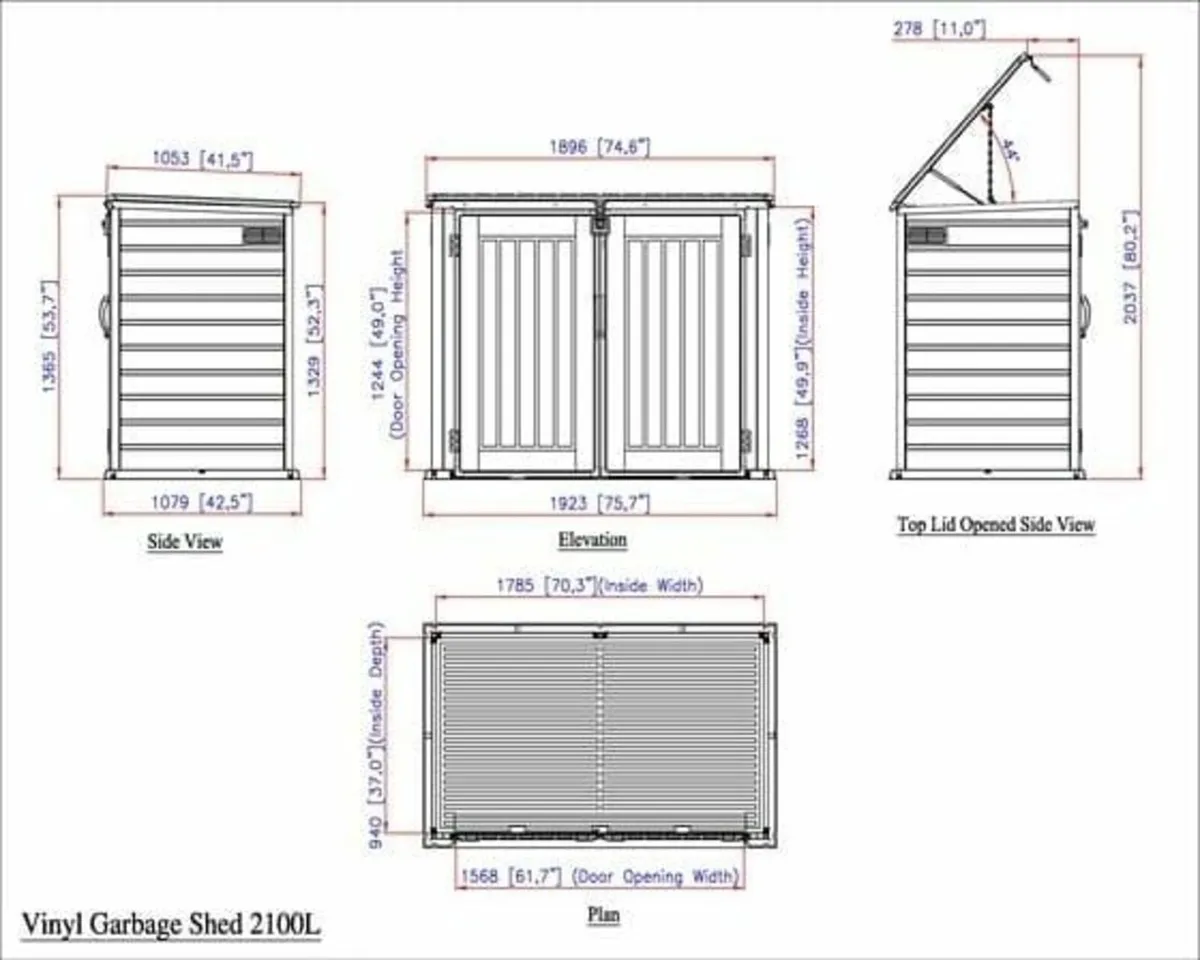 2100Litre 6x3.5 MultiStore Outdoor Storage Sheds - Image 2