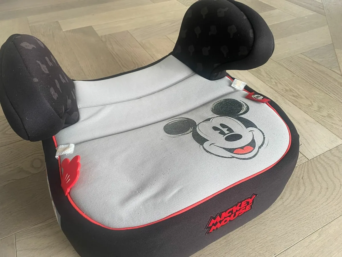 Mickey Mouse Booster car set &  Spare Booster Seat - Image 1