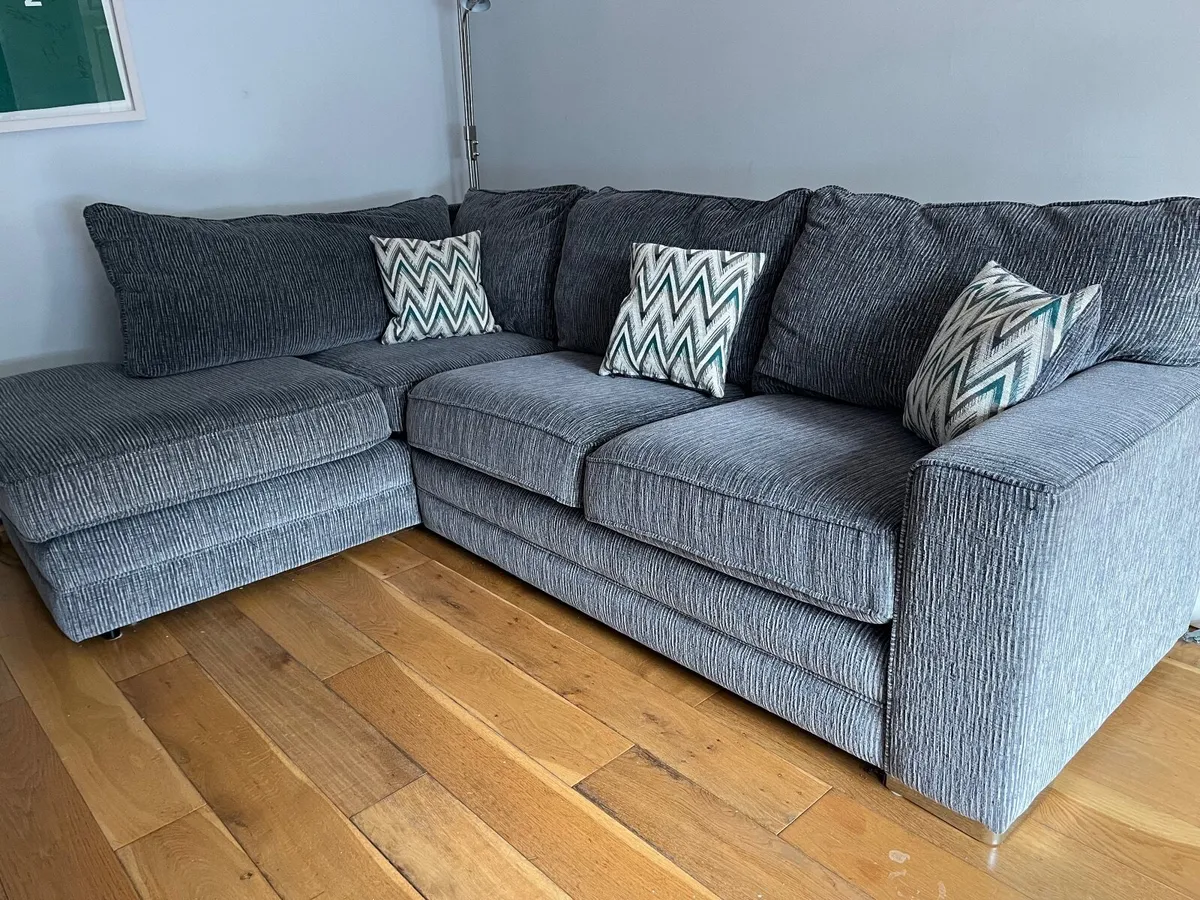 Grey corner couch