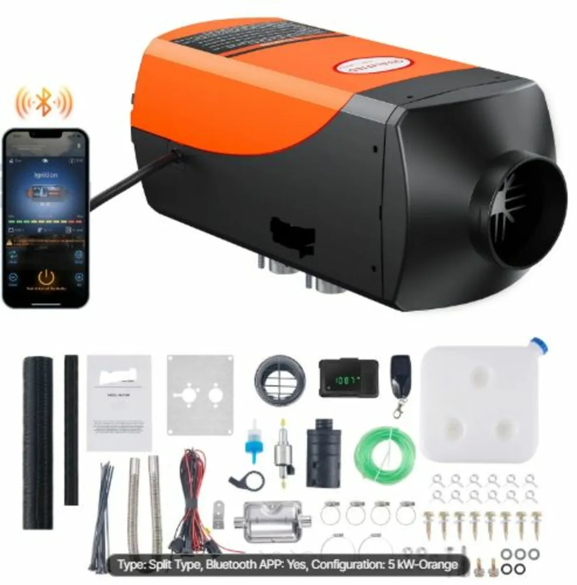 Diesel Heater Diesel Air Heater 12V 5KW Bluetooth - Image 1