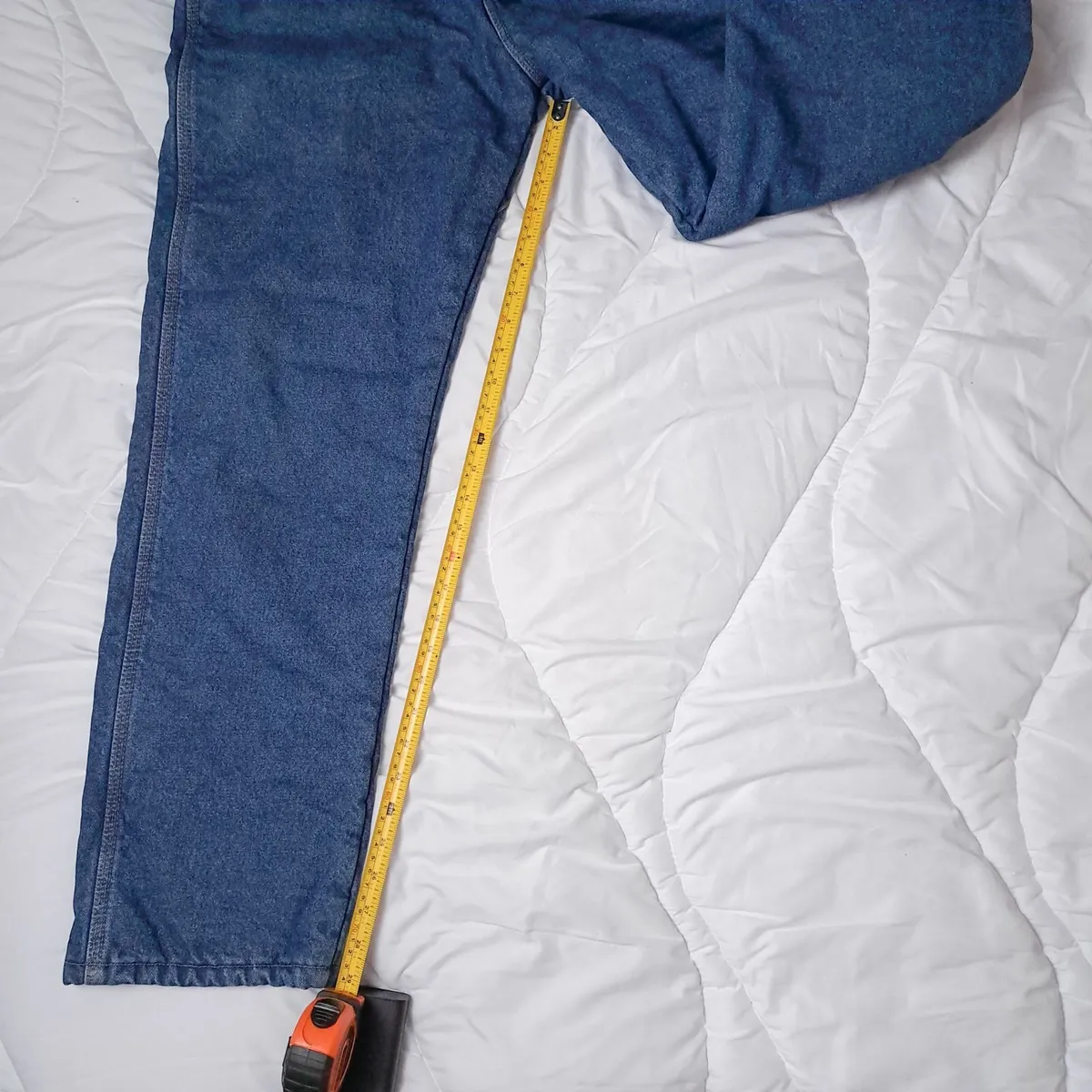 Wrangler Blue Fleece Lined Straight Jeans 33x30 - Image 3