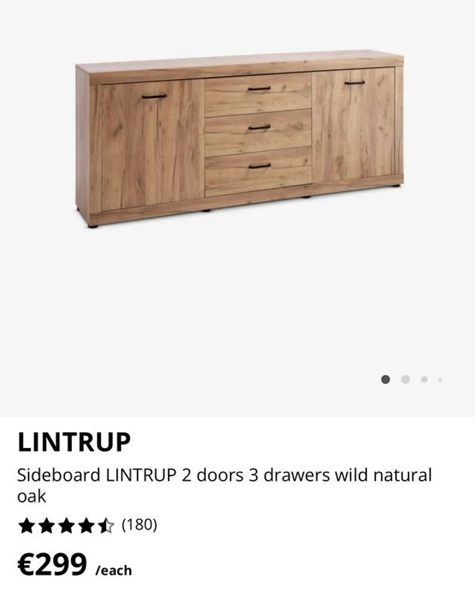 Sideboard unit with 2 doors and 3 drawers - Image 3