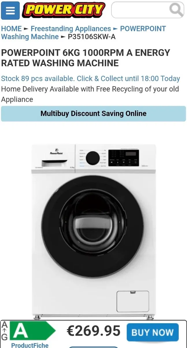 New washing machine  6kg - Image 1