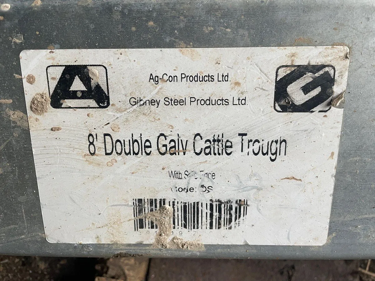 New Unused 8ft Gibney Double Trough - Image 3