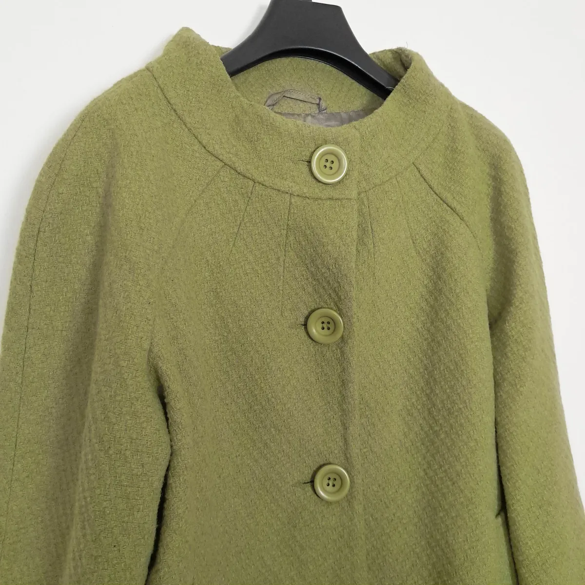 Monsoon Olive Green Short Wool Jacket 12UK/40EU - Image 3