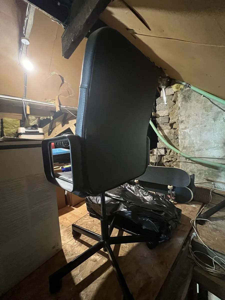 IKEA study desk with swivel chair & lamp - Image 4