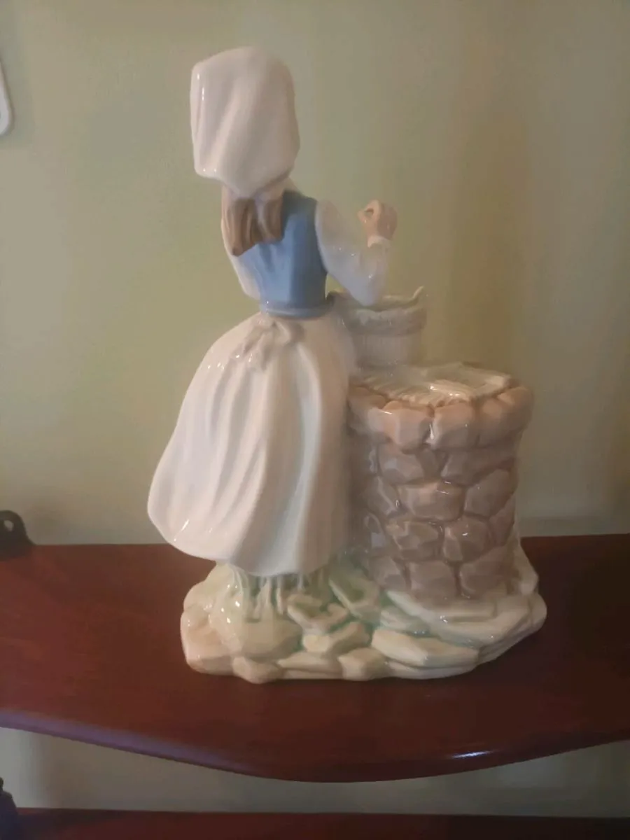 Tengra  Porcelain  Figurene/ Girl at a Well - Image 4