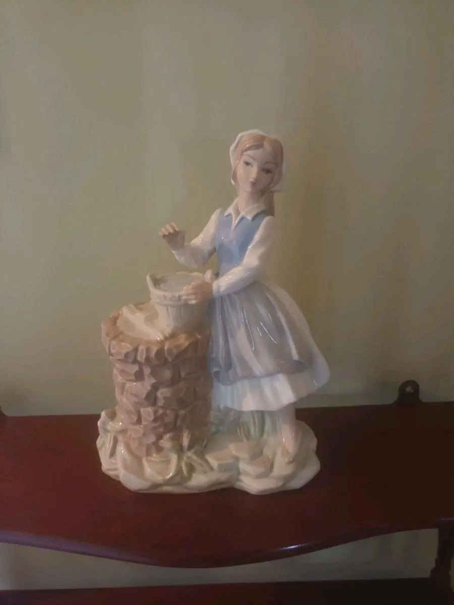 Tengra  Porcelain  Figurene/ Girl at a Well - Image 2