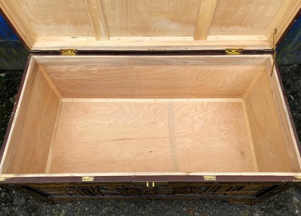 Camphor Carved Chest - Image 2