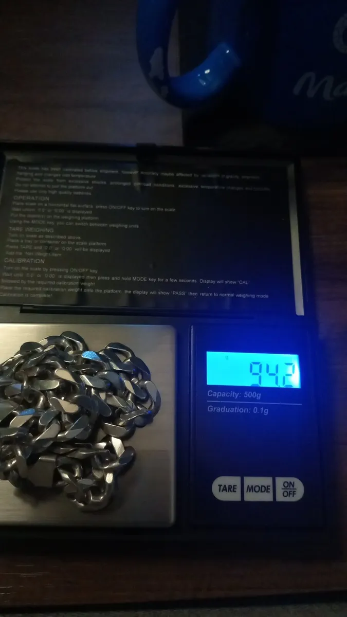 Silver curb chain heavy 94.2 gram weight - Image 4