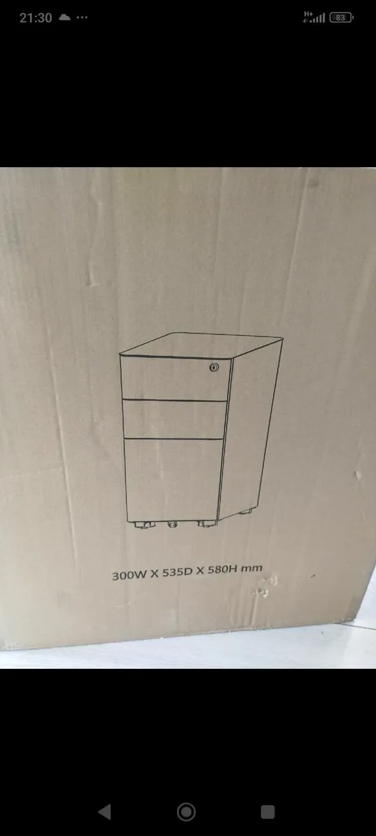 2 steel lockers/filing cabinet with keys black - Image 1