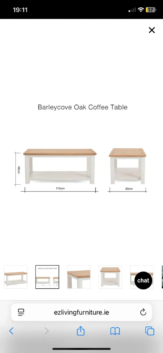 White & Oak Coffee Table - Image 2