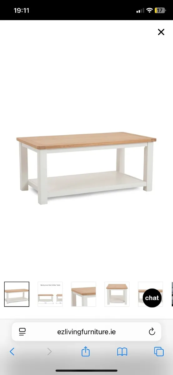 White & Oak Coffee Table - Image 1