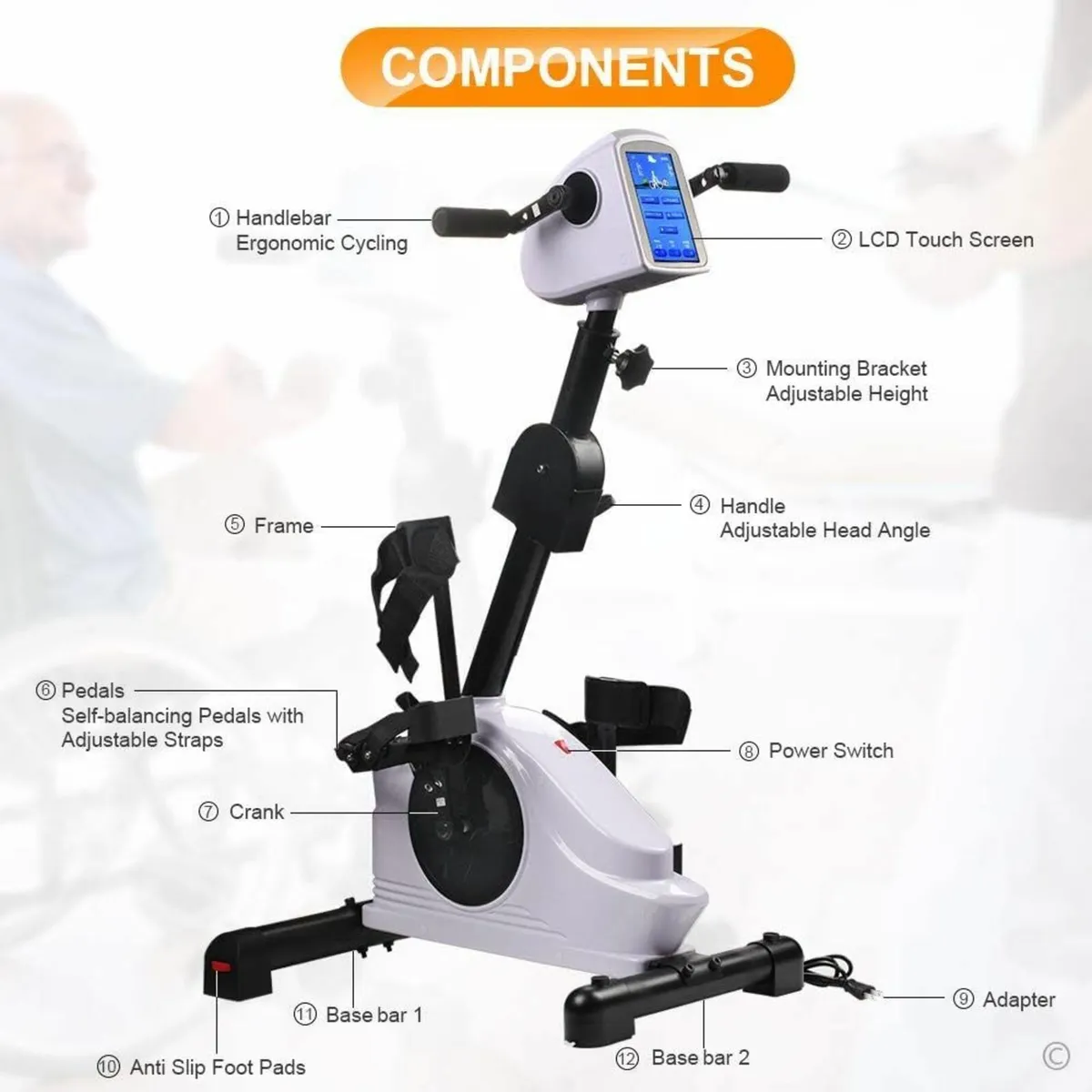 Rehab Bike Trainer Exerciser with Touchscreen - Image 2