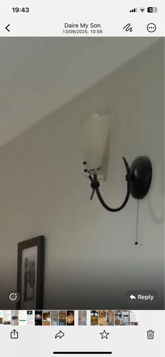 Chandelier & 3 wall lights - Image 4