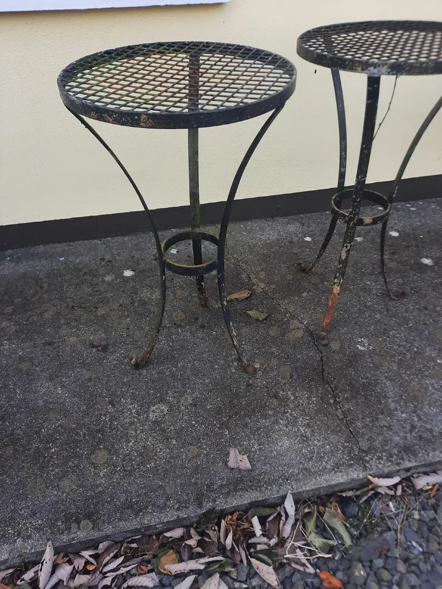 Vintage iron tables - Image 3