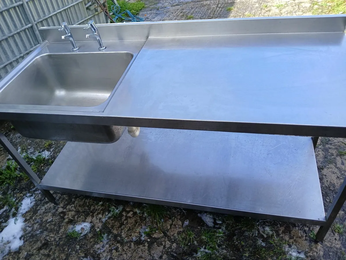 Stainless steel cabbinet sink unit complete - Image 1