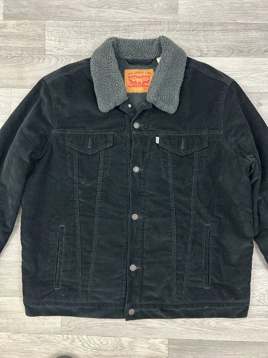 Levis Corduroy Sherpa Fleece Lined Trucker Jacket - Image 2