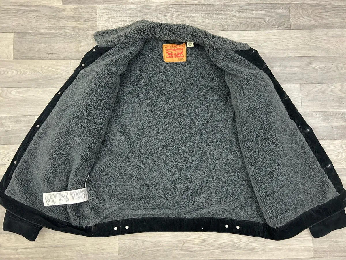 Levis Corduroy Sherpa Fleece Lined Trucker Jacket - Image 4