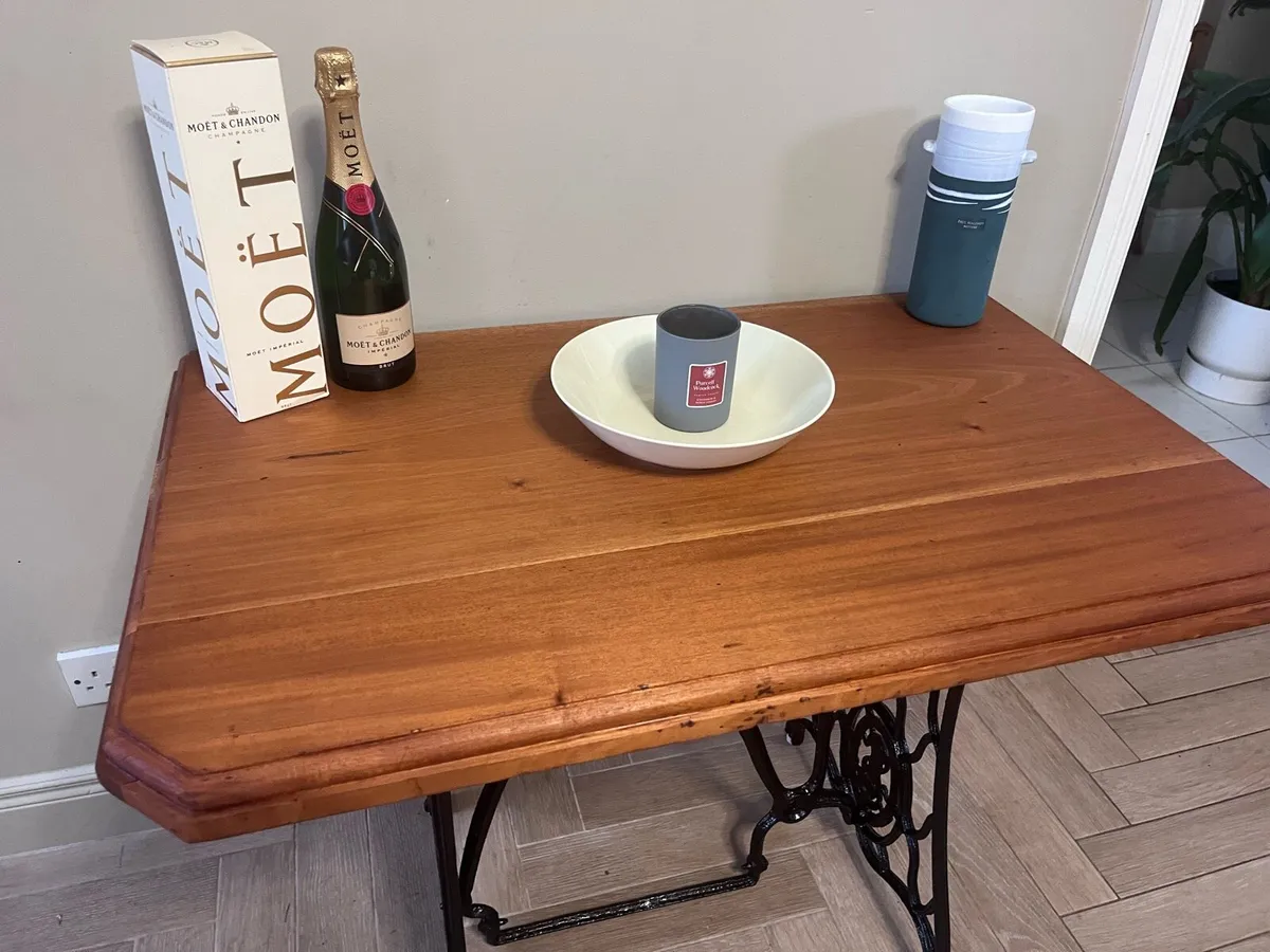 Cast iron bespoke sewing/side table - Image 4