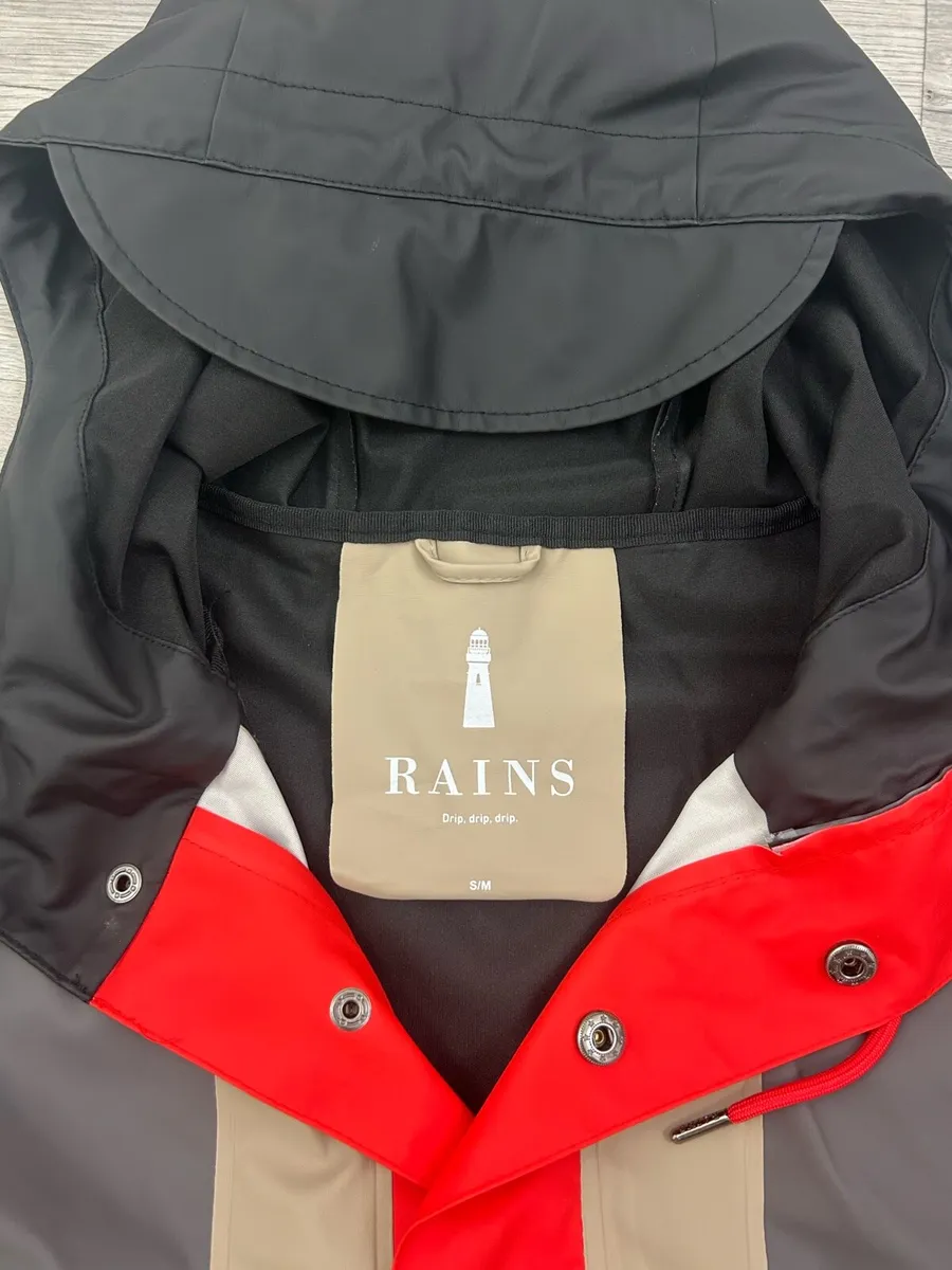 Rains Waterproof Anorak Jacket Mens Medium - Image 4