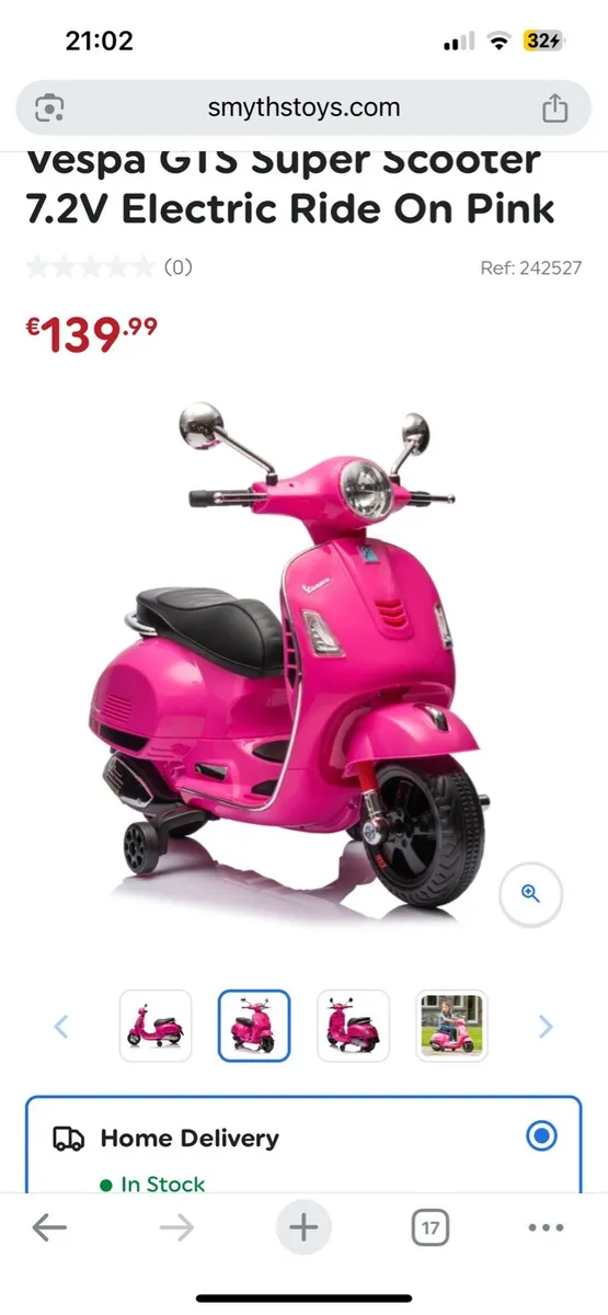 Kids ride on Vespa