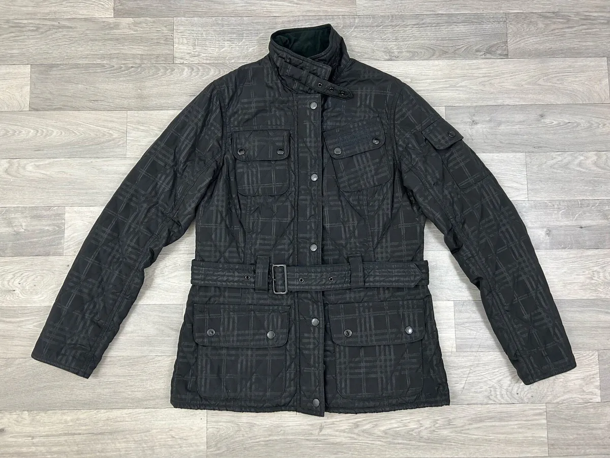 Barbour International Check Quilted Jacket 12 - Image 1