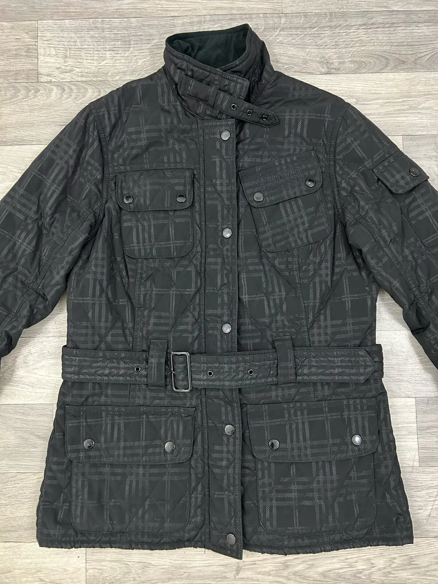 Barbour International Check Quilted Jacket 12 - Image 2