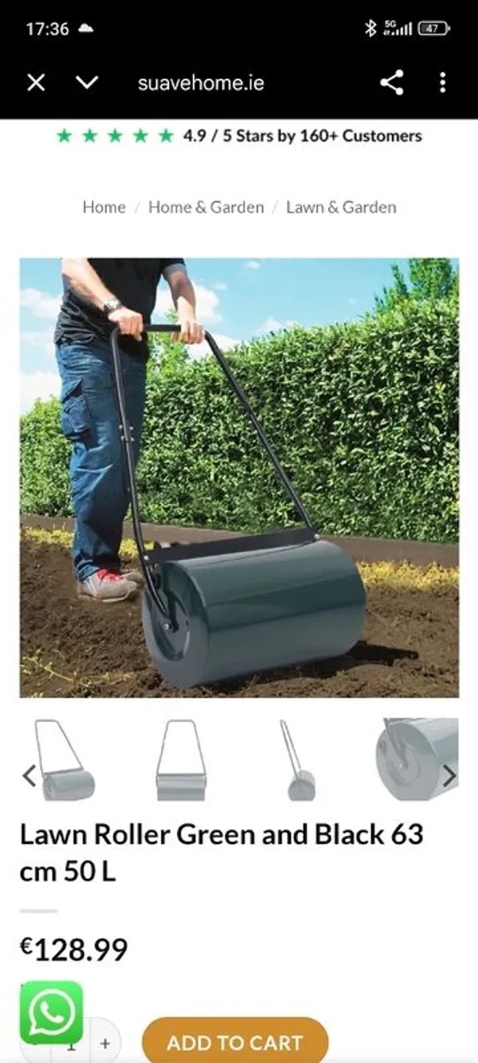 Garden Lawn Roller 57cm - Image 4