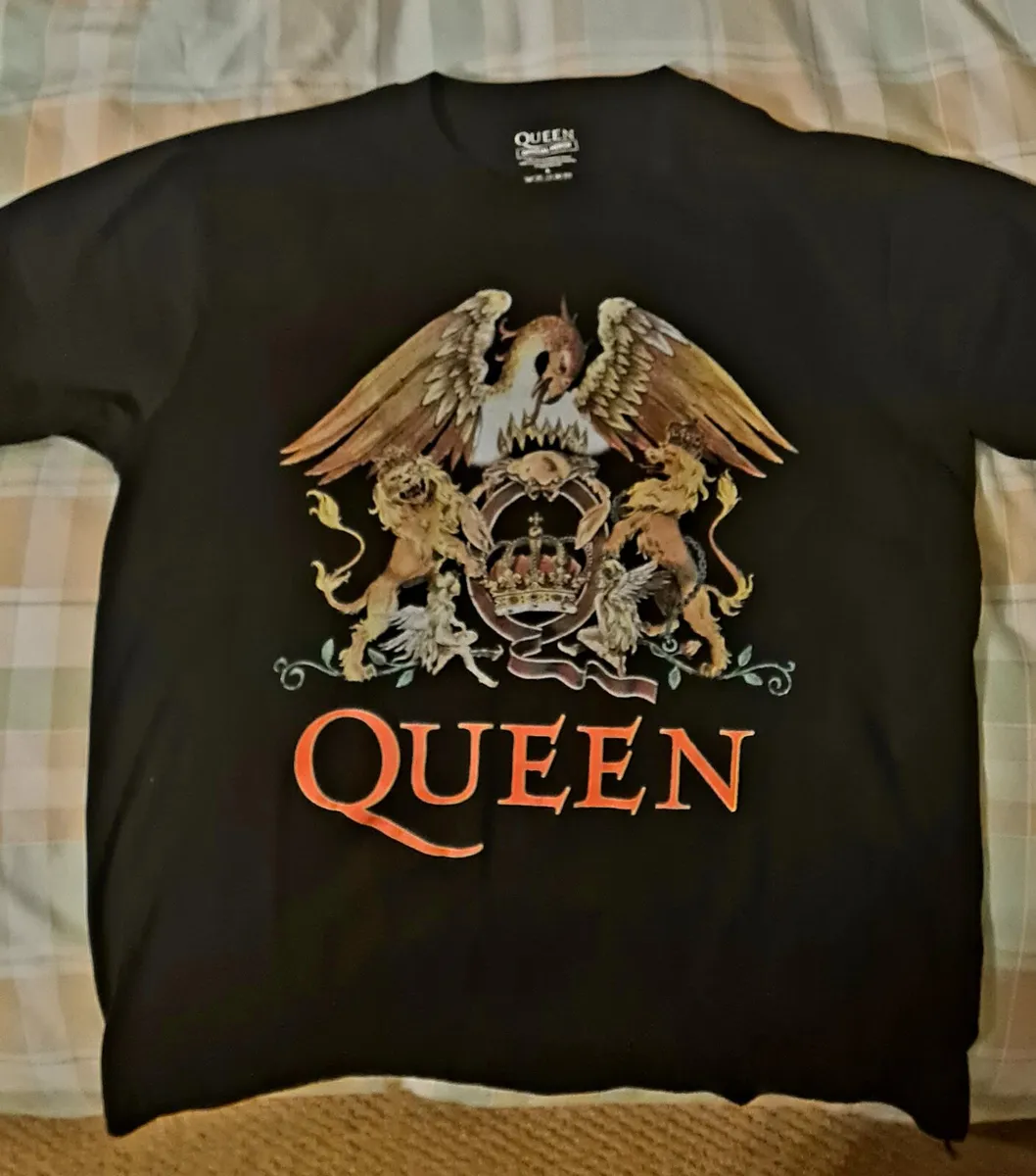Queen t-shirt classic crest L mens black - Image 1