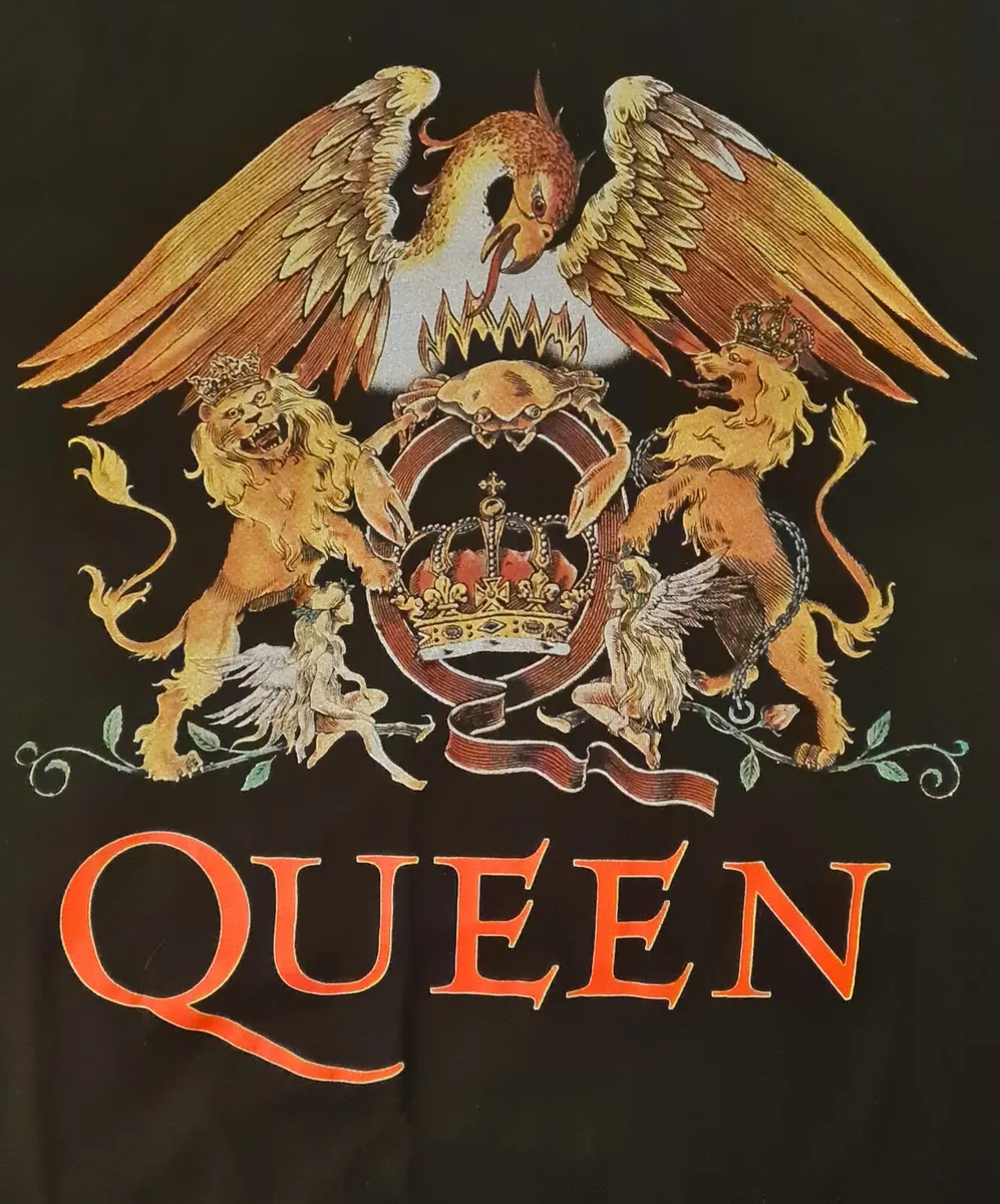 Queen t-shirt classic crest L mens black - Image 3