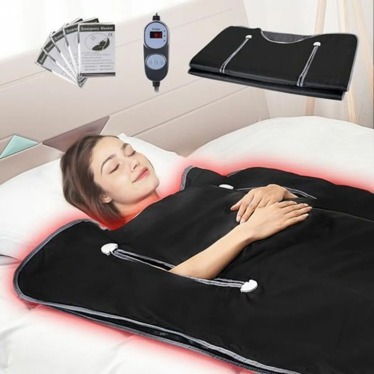 Sauna Blanket Infrared Heating with Arm Holes for - Image 1