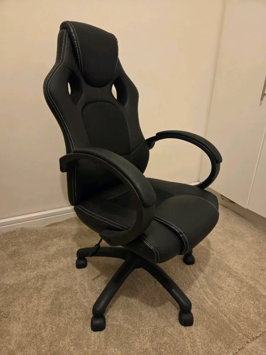 Office Chair Faux Leather Swivel - Image 2