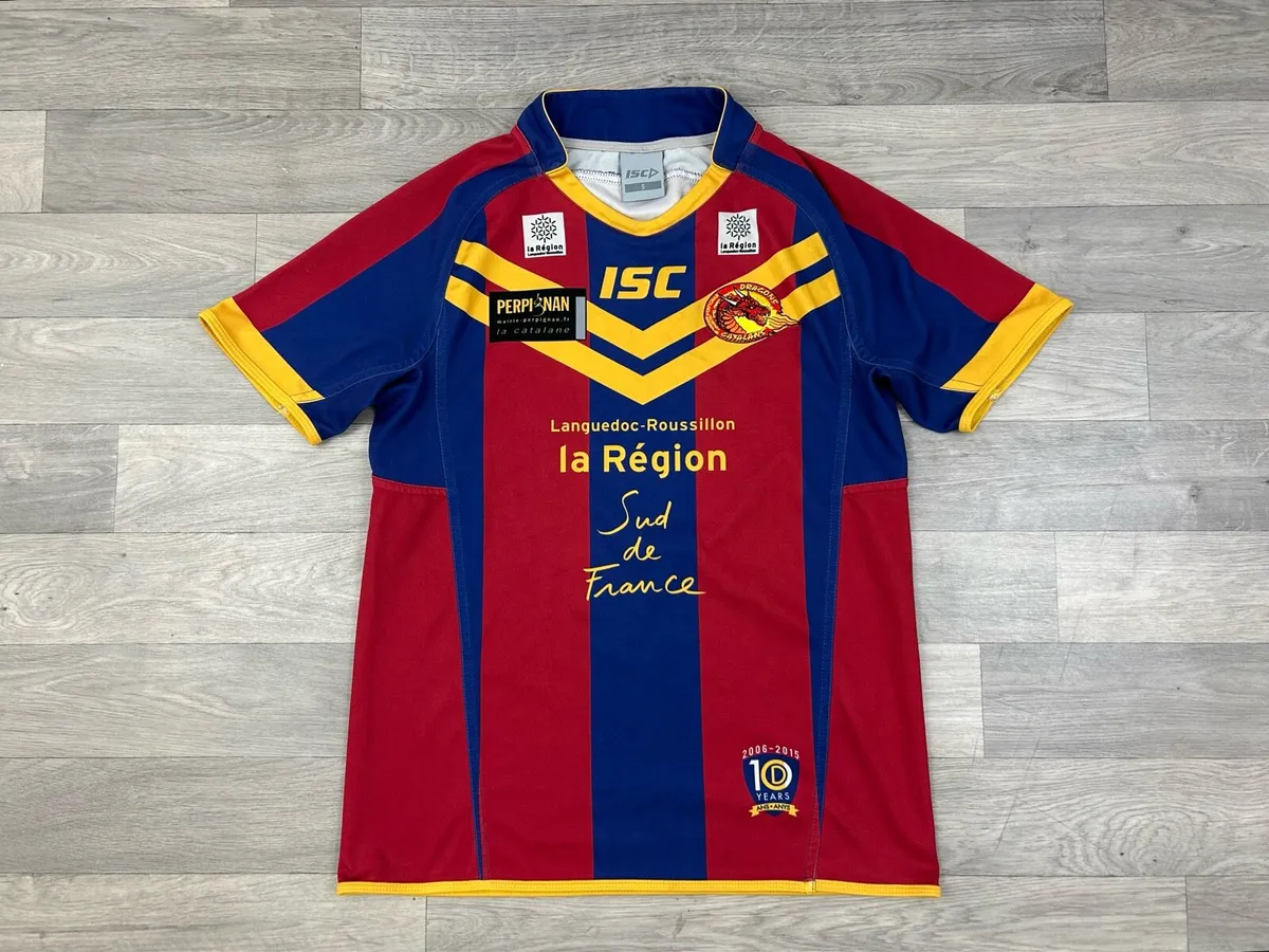 ISC Dragons Catalans Rugby Jersey Shirt Mens Small - Image 1