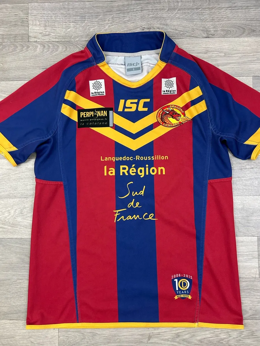 ISC Dragons Catalans Rugby Jersey Shirt Mens Small - Image 2