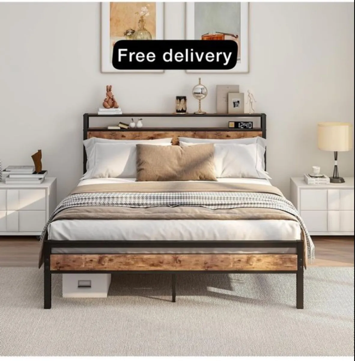 King Size Bed Frame with Storage