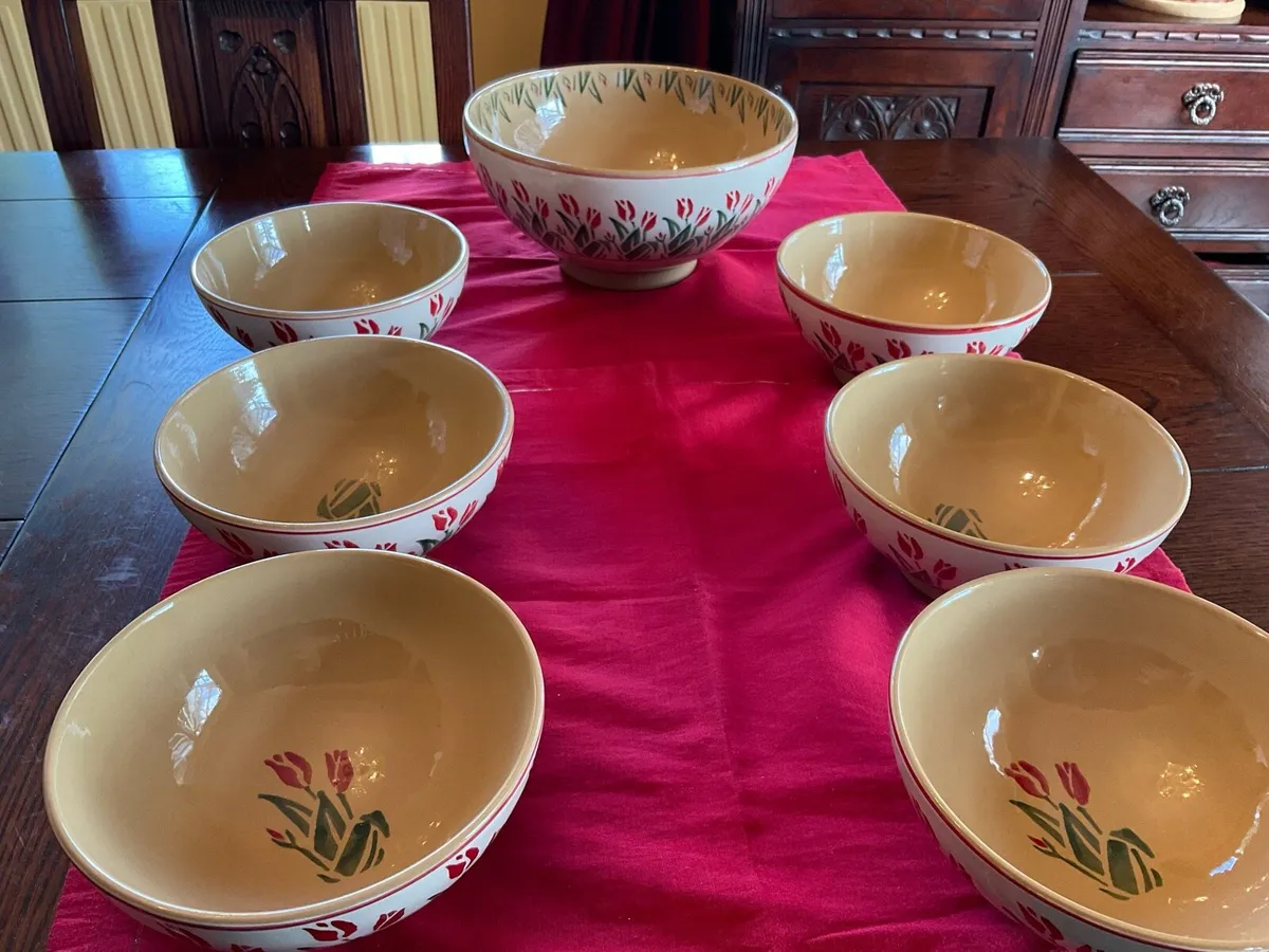 Nicholas MOSSE new Red Blooms 7 piece set of bowls - Image 2