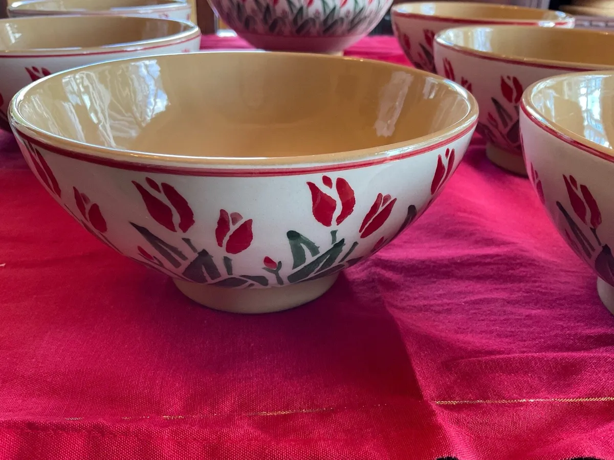 Nicholas MOSSE new Red Blooms 7 piece set of bowls - Image 3