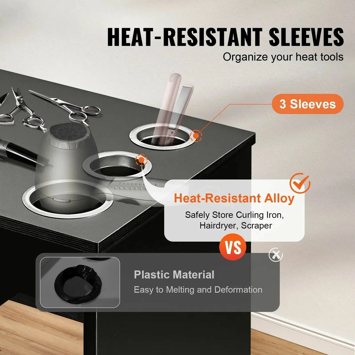Salon Station Unit Matte Black with Storage & Heat - Image 3