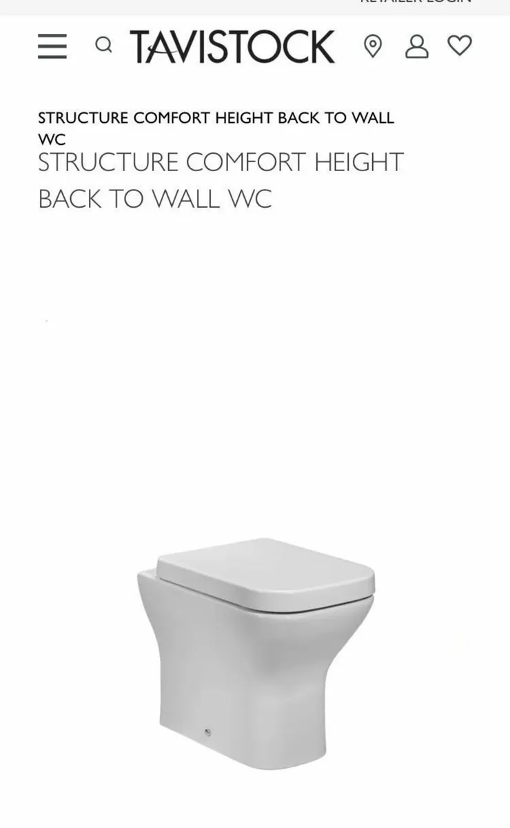 TAVISTOCK, "STRUCTURE", BACK TO WALL, COMFORT HIGH - Image 1