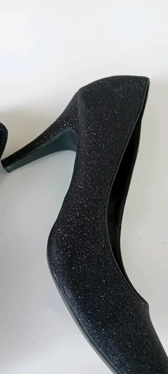 Glitter Black Heels - Image 1