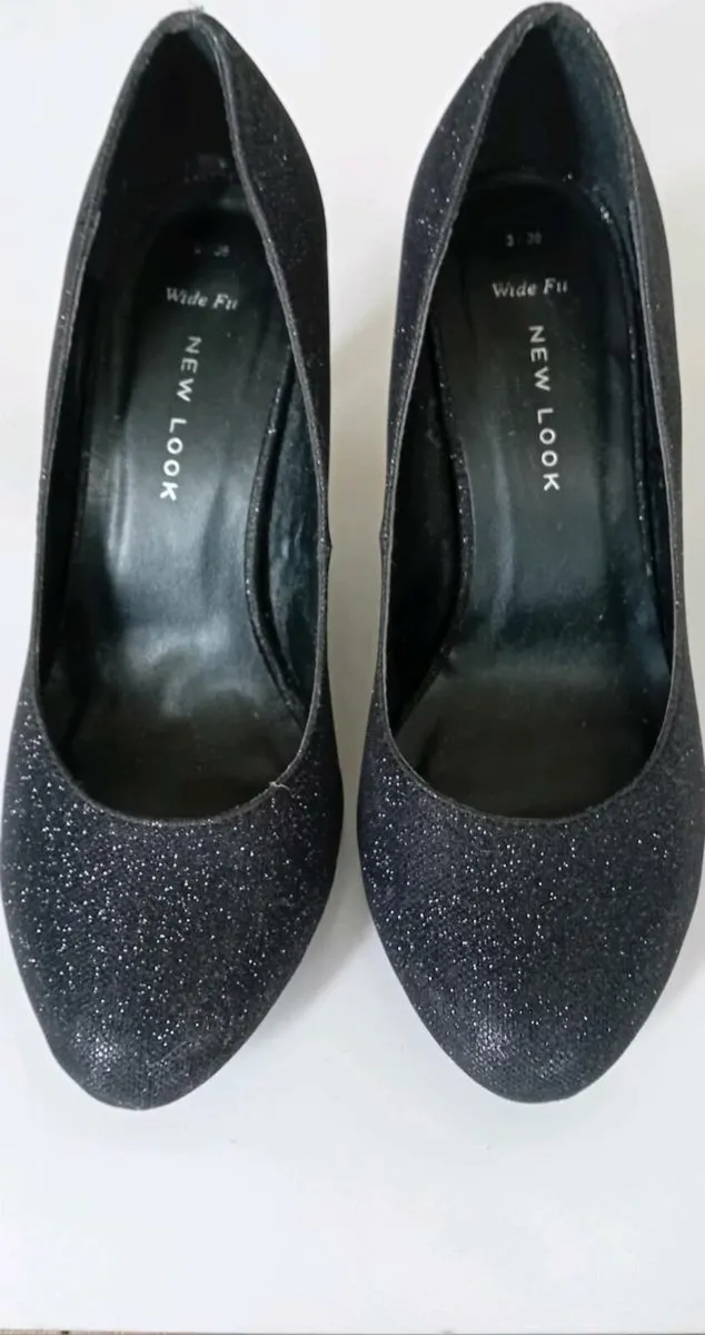 Glitter Black Heels - Image 2