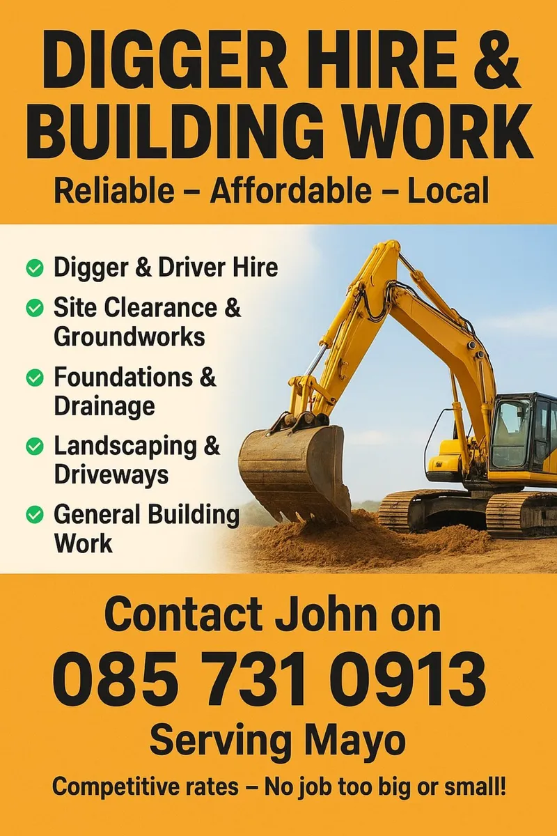 Construction work and digger hire