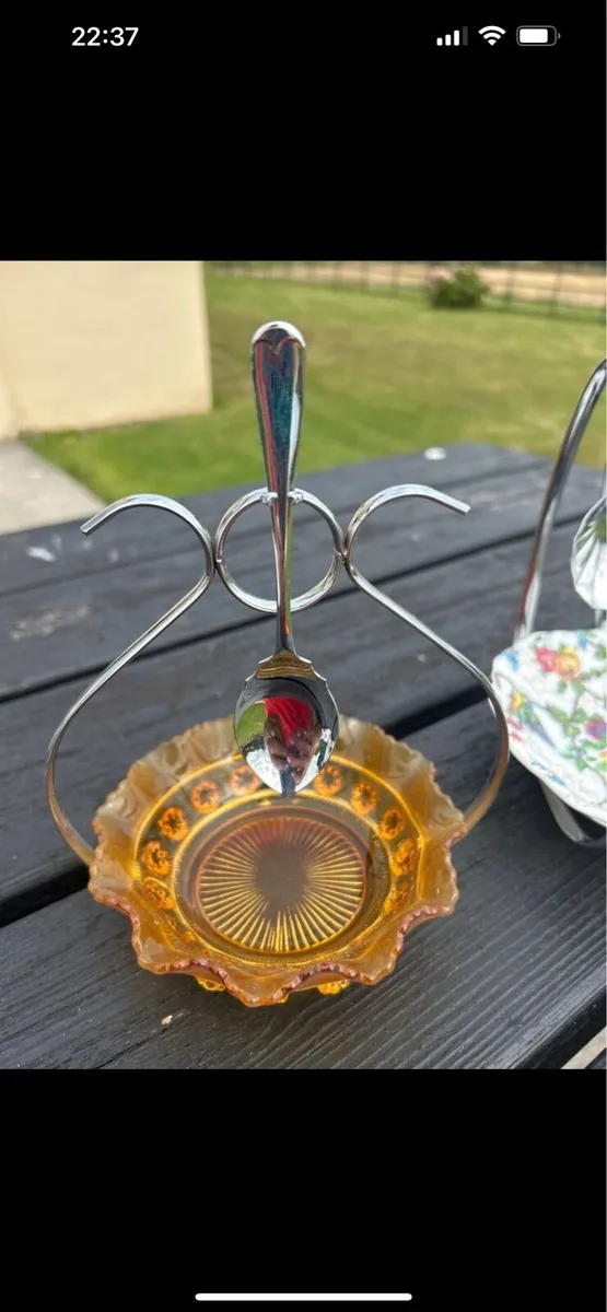 2 Beautiful jam antique dishes - Image 4