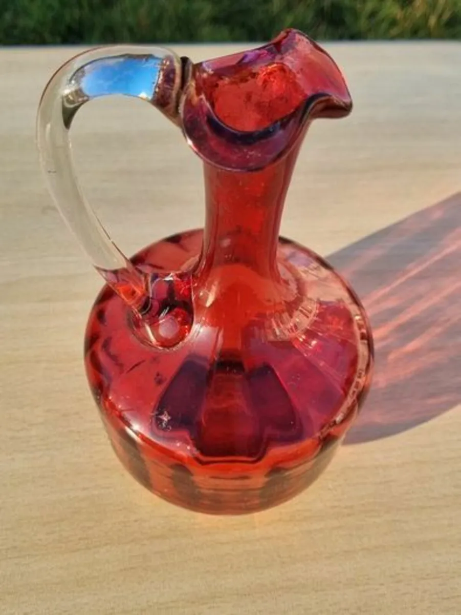Vintage Ruby Glass Jug - Image 4