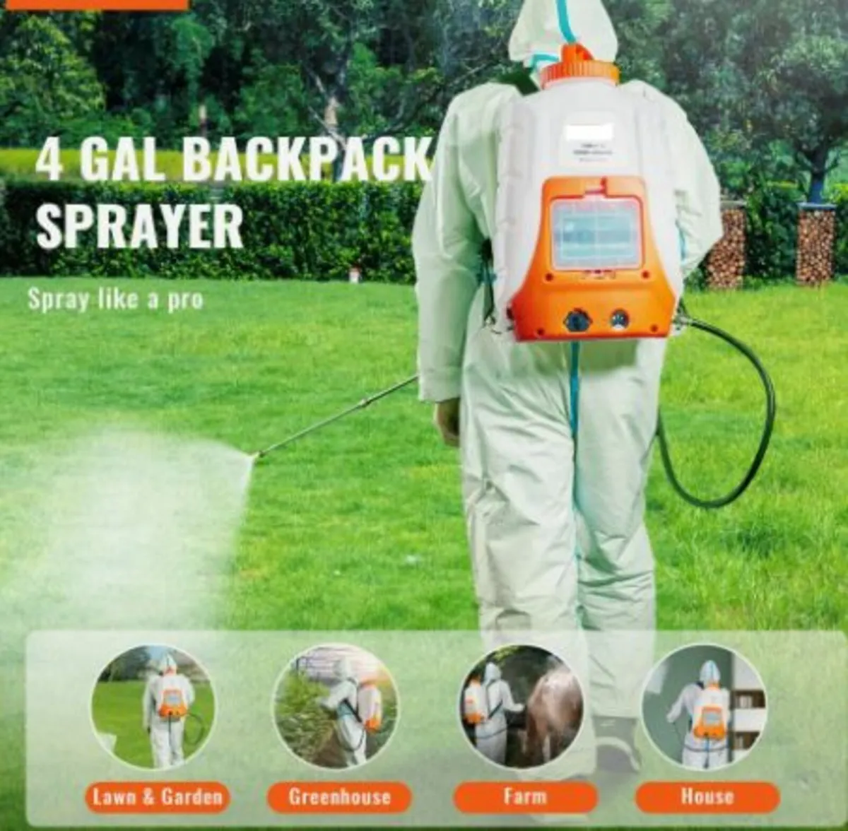 Battery Powered Backpack Sprayer 15.1 L Tank 0-90 - Image 3